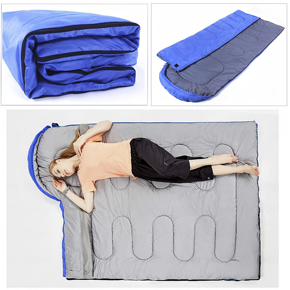 1pc Sleeping Bags For Single Adults, 4 Season Envelope Lightweight Compact Ultralight Backpacking With Portable Carry Bag For Summer, Camping, Hiking & Travel, Indoor & Outdoor Use