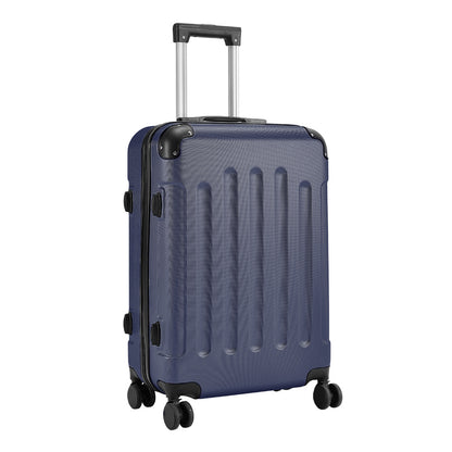 20" Suitcase Lightweight 4 Wheel Spinner Hard Shell ABS Luggage Hold Check in Travel Case Cabin Suitcase Carry On Suitcase, Hard Shell Suitcase with 4 Wheels Cabin Luggage Blue B