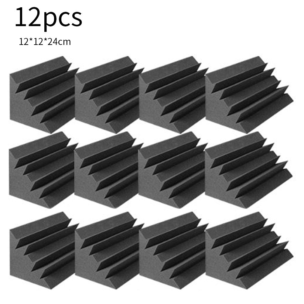 12pcs Sound Absorbing Foam Board, Office/home/recording Room Wall Sound Deadening Board, Bass Sound Deadening Board, Dimensions 12*12*24cm