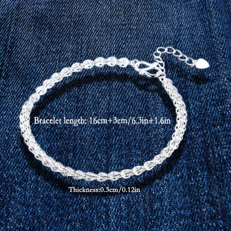 925 Sterling Silver Bracelet Phoenix Tail Simple Minimalist Female Jewelry Silver Color Bracelet