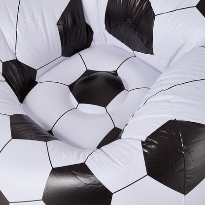 Multicoloured Spherical Outdoor Inflatable Sofa in PVC Material. Lightweight and Portable Home Sofa with Manual Air Pump. Suitable for Living Rooms, Patios, Camping, and Gardens.