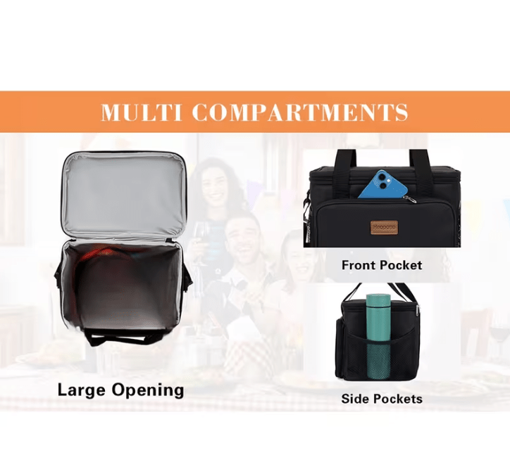 30L Large Capacity Insulated Lunch Bag – Leak-Proof And Cold-Keeping Bag – Perfect for Camping, Picnics, Barbecues, Travel, And Work.