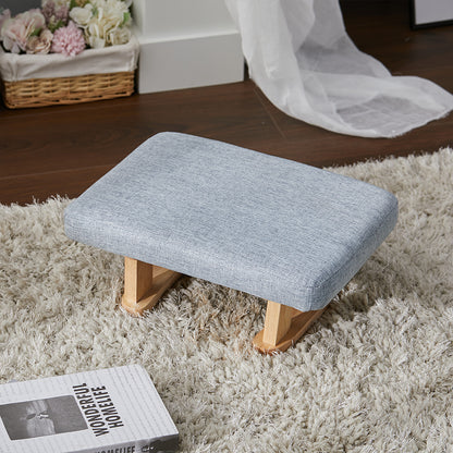 Small Linen Padded Stool Sofa Side Footstool Footrest Hallway Shoe Stool Living Room Bedroom Stool Seat