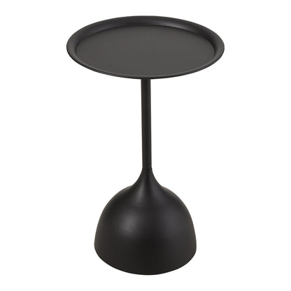 Dia.39cm Metal Round Coffee Table Outdoor Garden Table for Garden Terrace Balcony Living Room Black