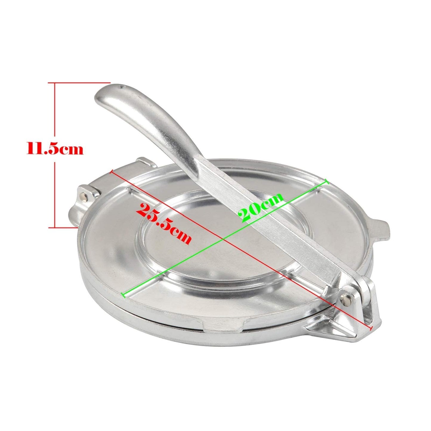 8" Aluminum Tortilla Press Ideal for Flour Tortillas & Pie Crusts Perfect for Home Kitchen Black