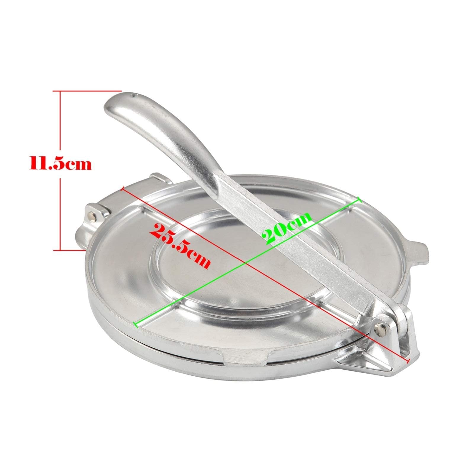 8-Inch Aluminium Tortilla Press - Silver or Black