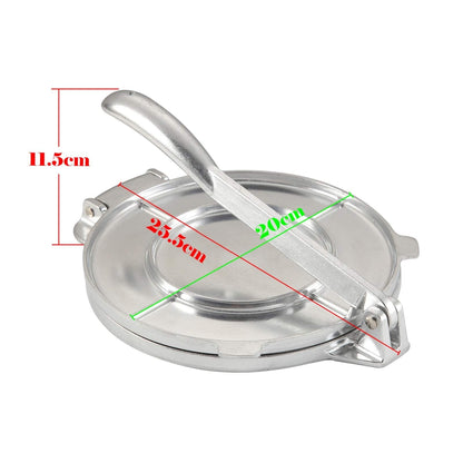 8" Aluminum Tortilla Press Ideal for Flour Tortillas & Pie Crusts Perfect for Home Kitchen Black