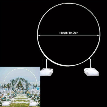 Round Balloon Arch Kit 5ft (1.5m) Removable Easy to Carry and Reusable Circle Balloon Flower Arch Stand, Balloon Hoop Stand Kit Best Decoration for Party Event