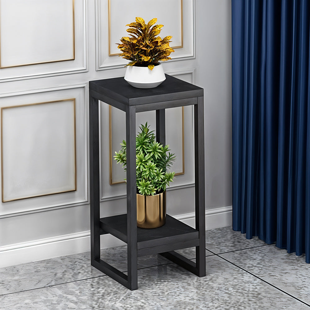 2-Tier Metal Plant Stand Indoor & Outdoor – Space-Saving Multi-Layer Potted Plant Rack for Living Room, Balcony & Bedroom | Sturdy, Easy Assembly | Black or White
