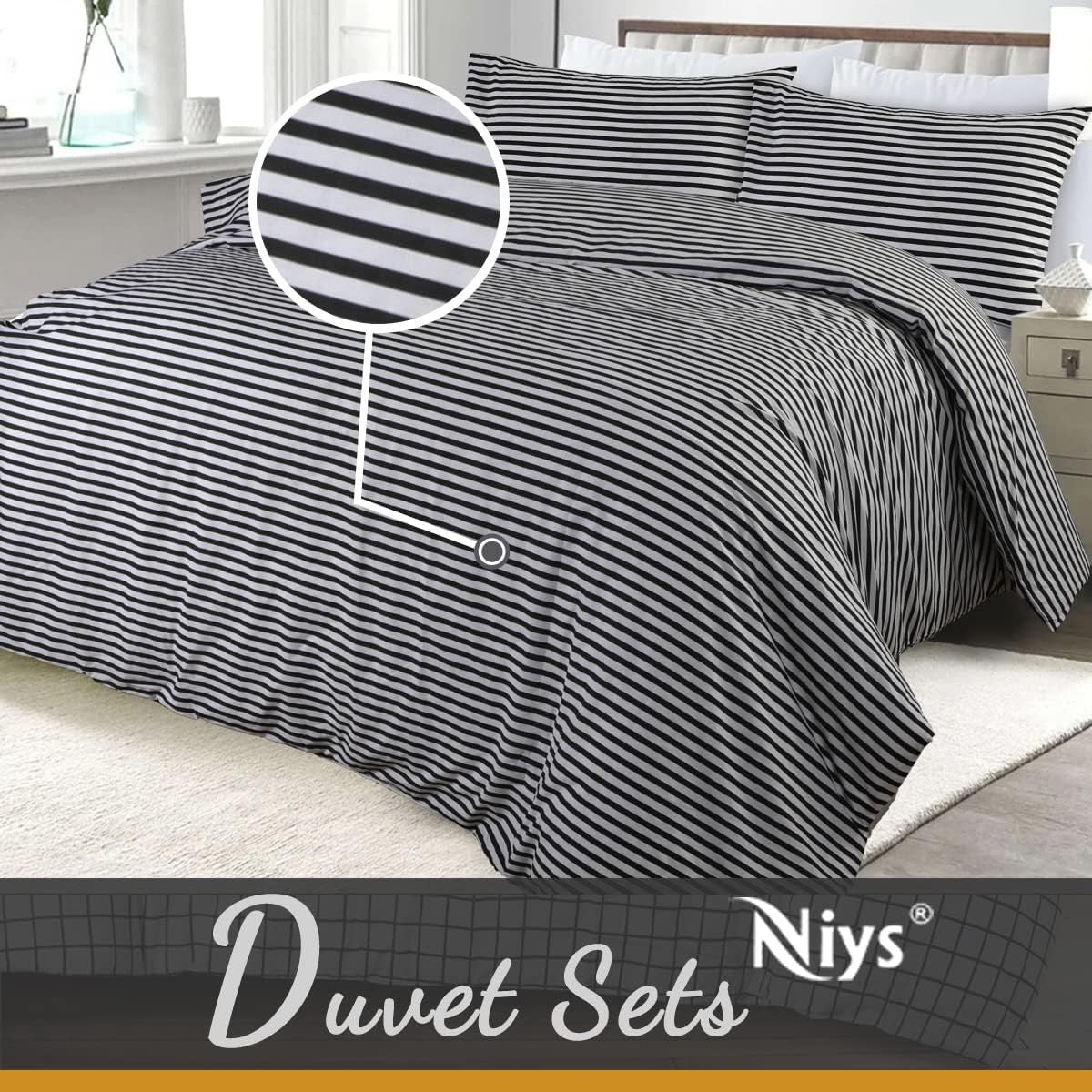 NIYS Bedding Duvet Cover Set in Single, Double and King Size with pillow cases