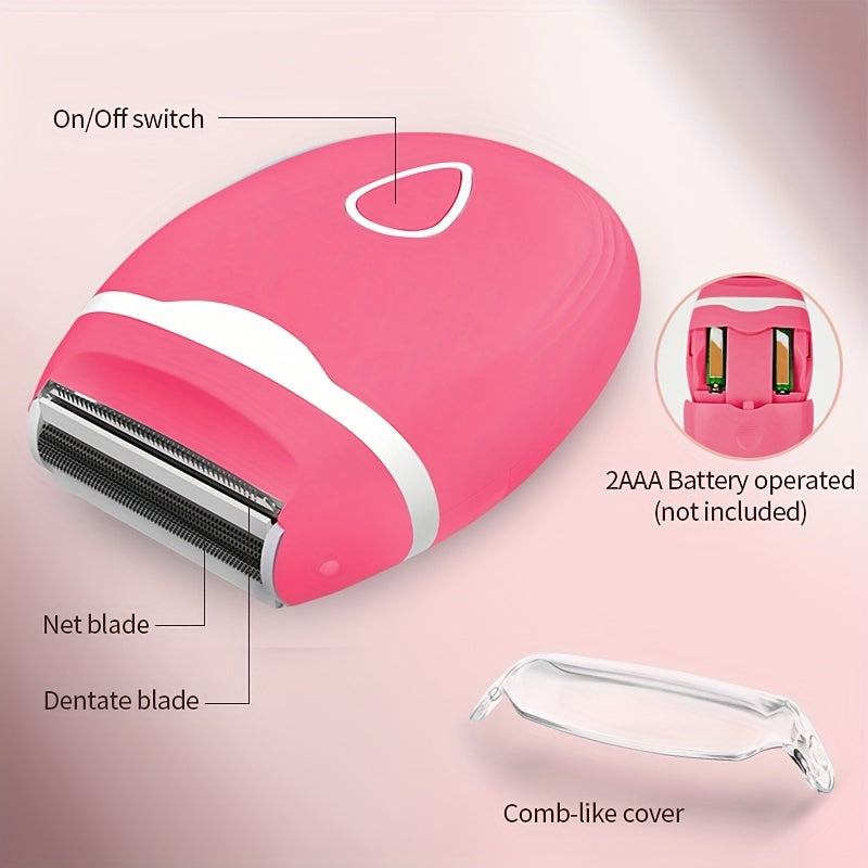 Electric Shaver for Women, Electric Razor Bikini Legs Underarm Public Hairs Portable Trimmer, Wet And Dry Use(No Batteries)