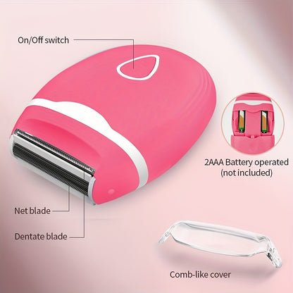 Electric Shaver for Women, Electric Razor Bikini Legs Underarm Public Hairs Portable Trimmer, Wet And Dry Use(No Batteries)