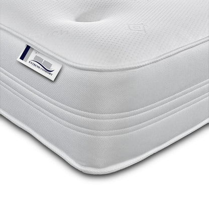 Memory Foam & Open Coil Spring Hybrid Mattress – Tufted, Extra Deep, Handmade in UK | Single, Double, King & European Sizes Available