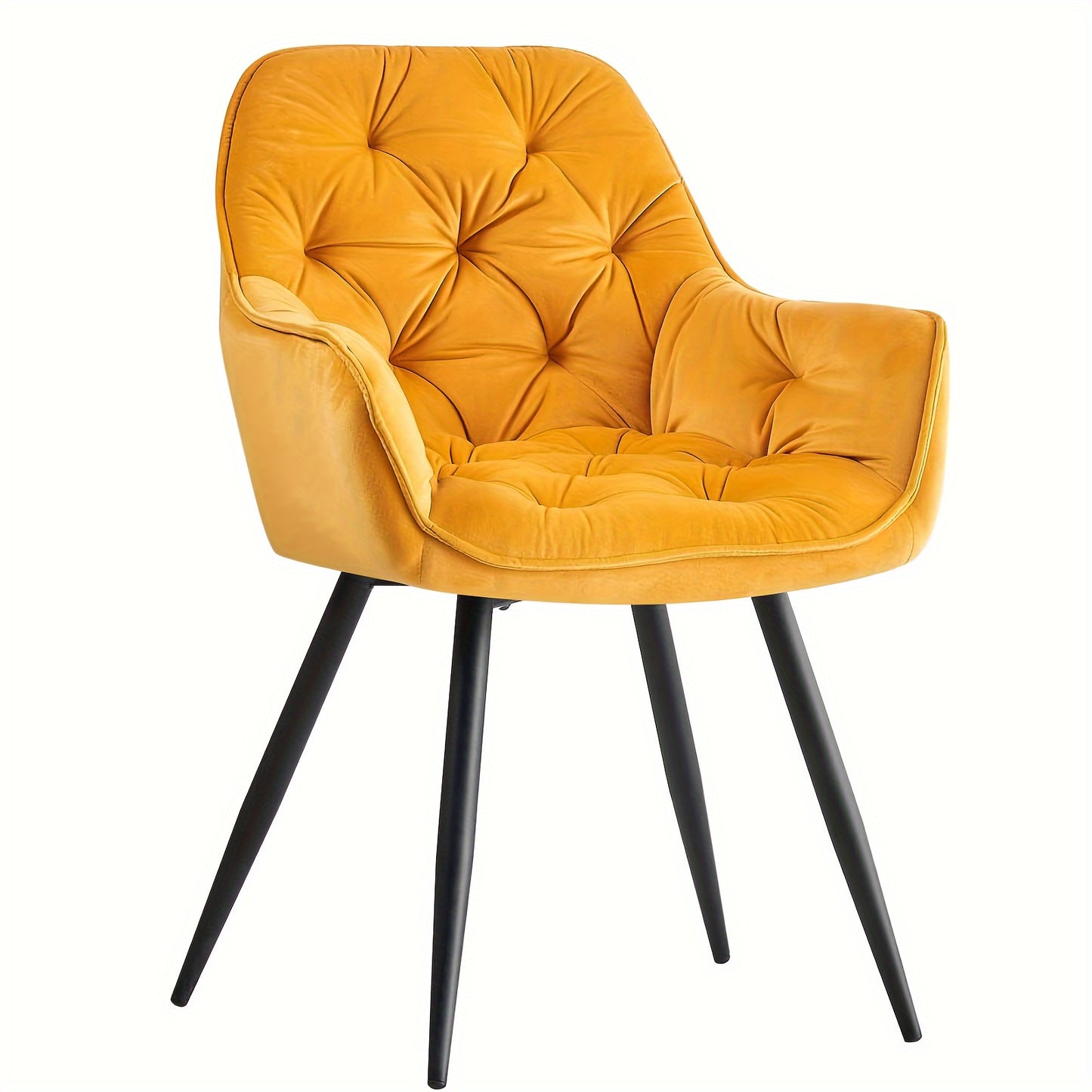 Velvet Dining Chairs with Armrests – Upholstered High-Density Foam Seat, 83cm Tall, 1pc, 2pcs or 4pcs Set for Kitchen, Living Room, Bedroom & Lounge, 7 Colours