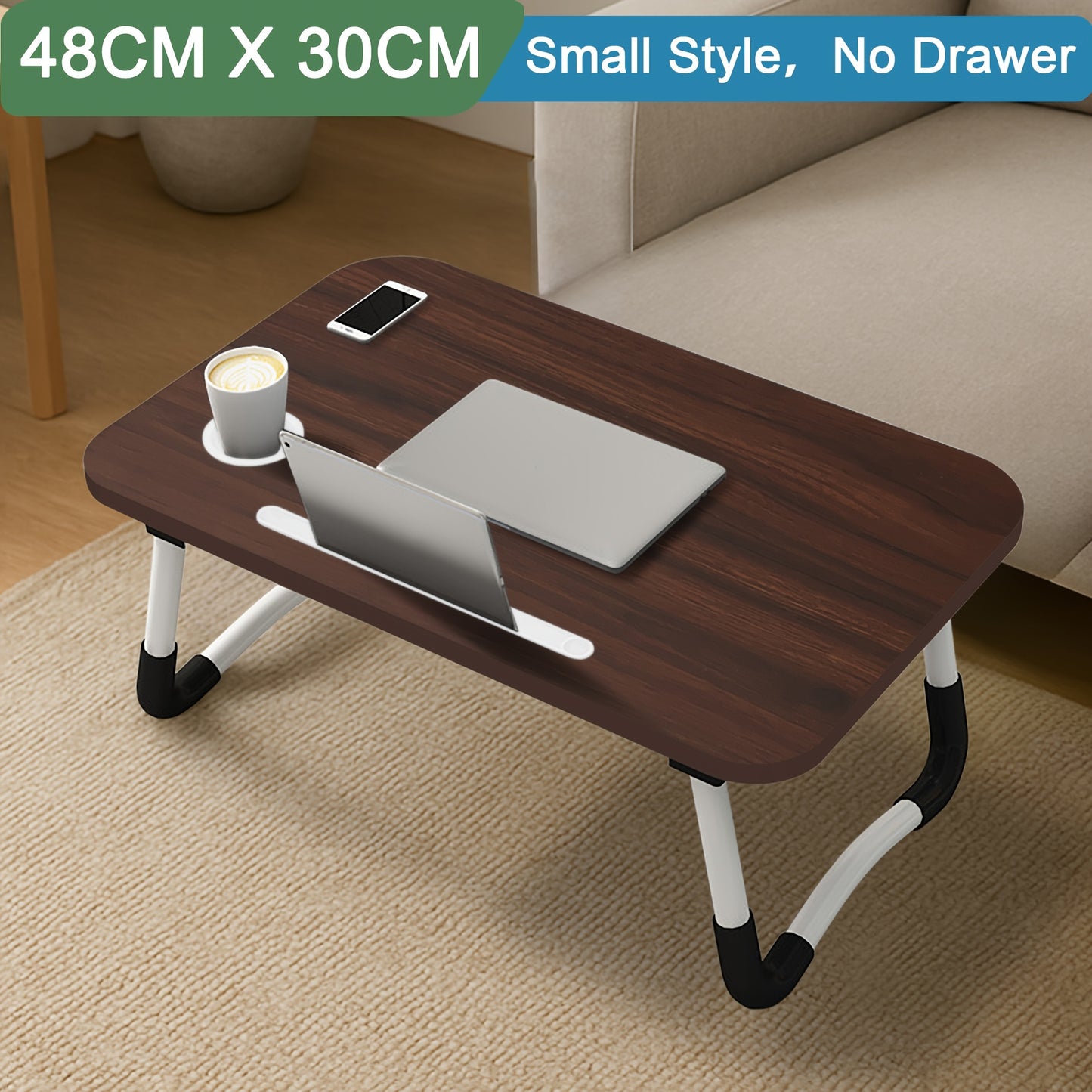 Laptop Desk, Laptop Bed Table with Foldable Legs & Cup Slot, Reading Holder Notebook Stand, Laptop Bed Tray for Bed Sofa Breakfast Work Study Reading, Laptop Stand for Bed, Bed Table for Laptop