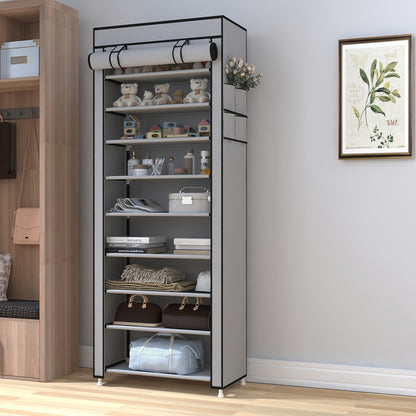 10 Tier Shoes Rack Storage Shoe Cabinet With Dustproof Cover Storage Organiser Holds Pairs Shoe Stand For Hallway Living Room