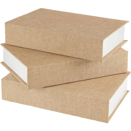 3pcs Decorative Book Boxes Set, Modern Faux Books for Home Decor, Hardcover Storage Boxes for Bookshelf, Coffee Table & Office Decoration