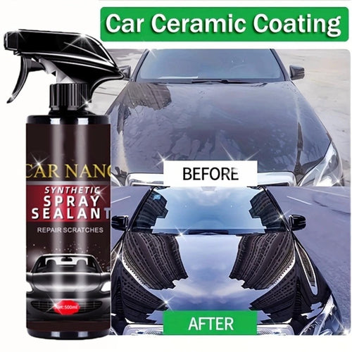 500ML Car Nano Ceramic Coating Liquid, Hydrophobic Nano Crystal Wax Polish, Scratch Repair Spray, Liquid Wax for Car Shine and Protection