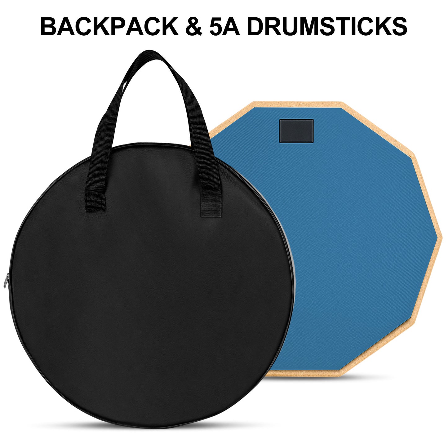 Drum Pad, 6-Inch Double Sided Drum Practice Pad with Stand Silent Snare Drum Training Kit
