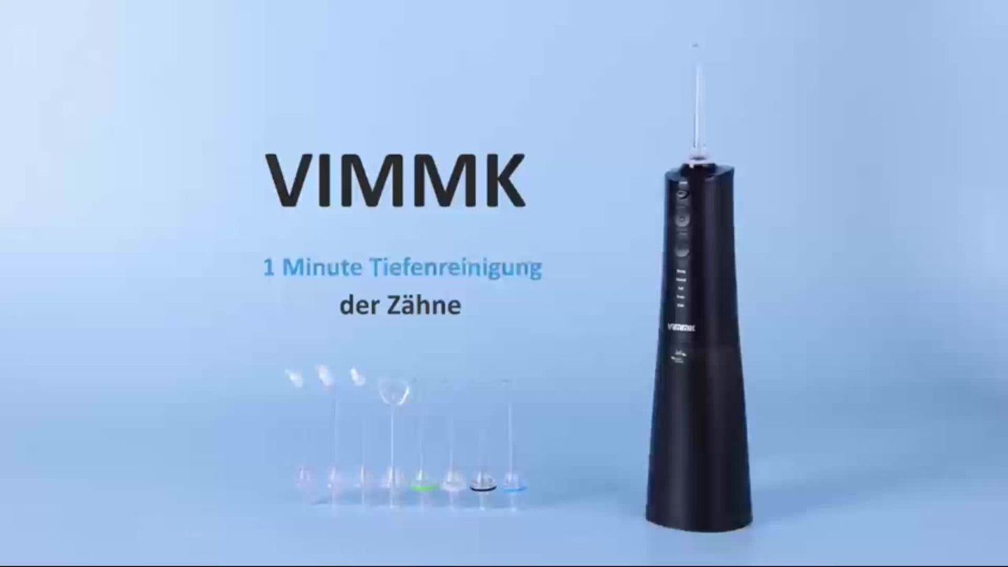 Wireless Professional Oral Irrigator, 300 Ml Water Tank, 5 Modes & 8 Nozzles, USB-C Fast Charging, IPX7 Waterproof, Quiet & Portable - Ideal for Braces, Implants, Sensitive Gums, And for Home & Travel.
