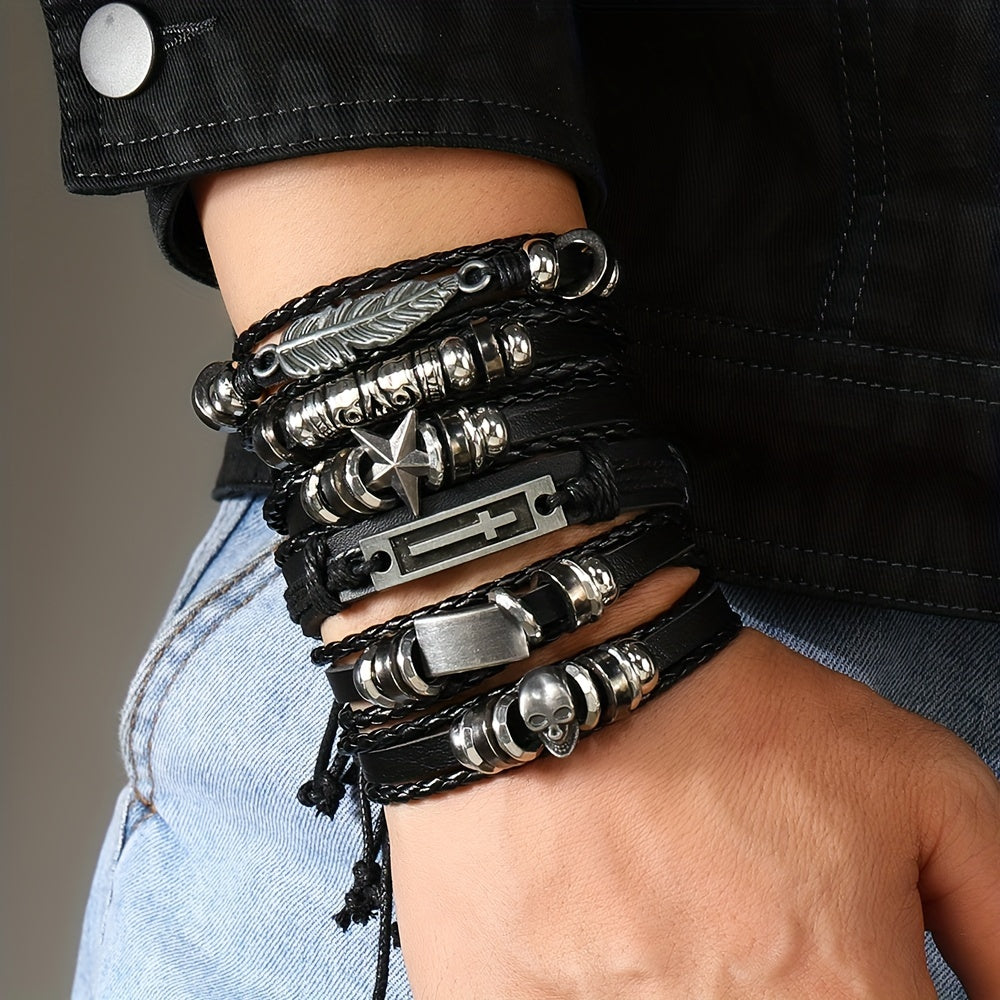Men's Vintage Layered Jewellery Set - 18 Pieces