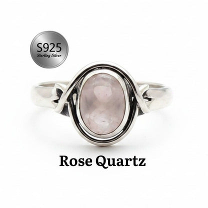 925 Sterling Silver Natural Gemstone Designer Ring~ Natural Gemstone Ring ~ Amethyst, Labradorite, Rainbow Moonstone, Carnelian, Malachite, Gift For Birthday