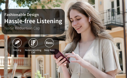 Wireless Earbuds, Wireless 5.3 Headset Bass Stereo, Earbuds with Noise Cancelling Microphone LED Display, In Ear Headphones, 36 Hours Of Playback Time, Suitable for Laptop Pad Mobile Phone Exercise