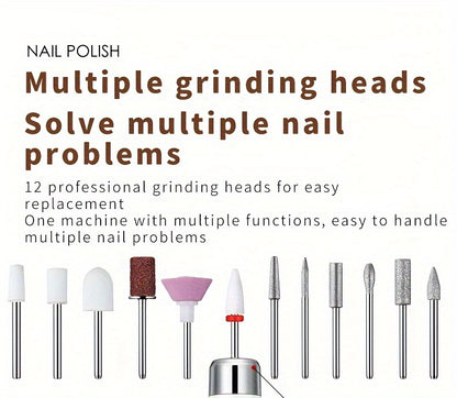 Professional Nail Drill Machine Electric Manicure Milling Cutter Set Mini Nail Files Sander Gel Polish Remover Tools