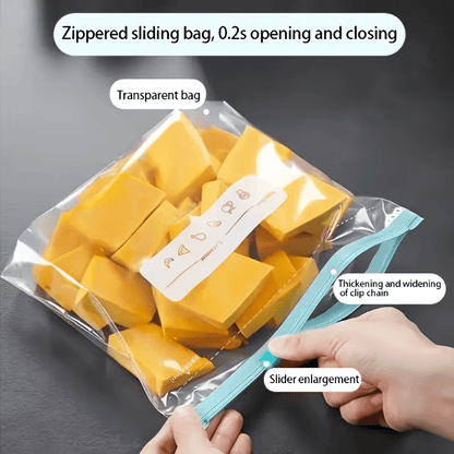 120pcs Reusable Food Storage Bags with Zipper, Leak-Proof & Airtight Kitchen Freshness Bags - Ideal for Food Preservation, Reusable Produce Bag
