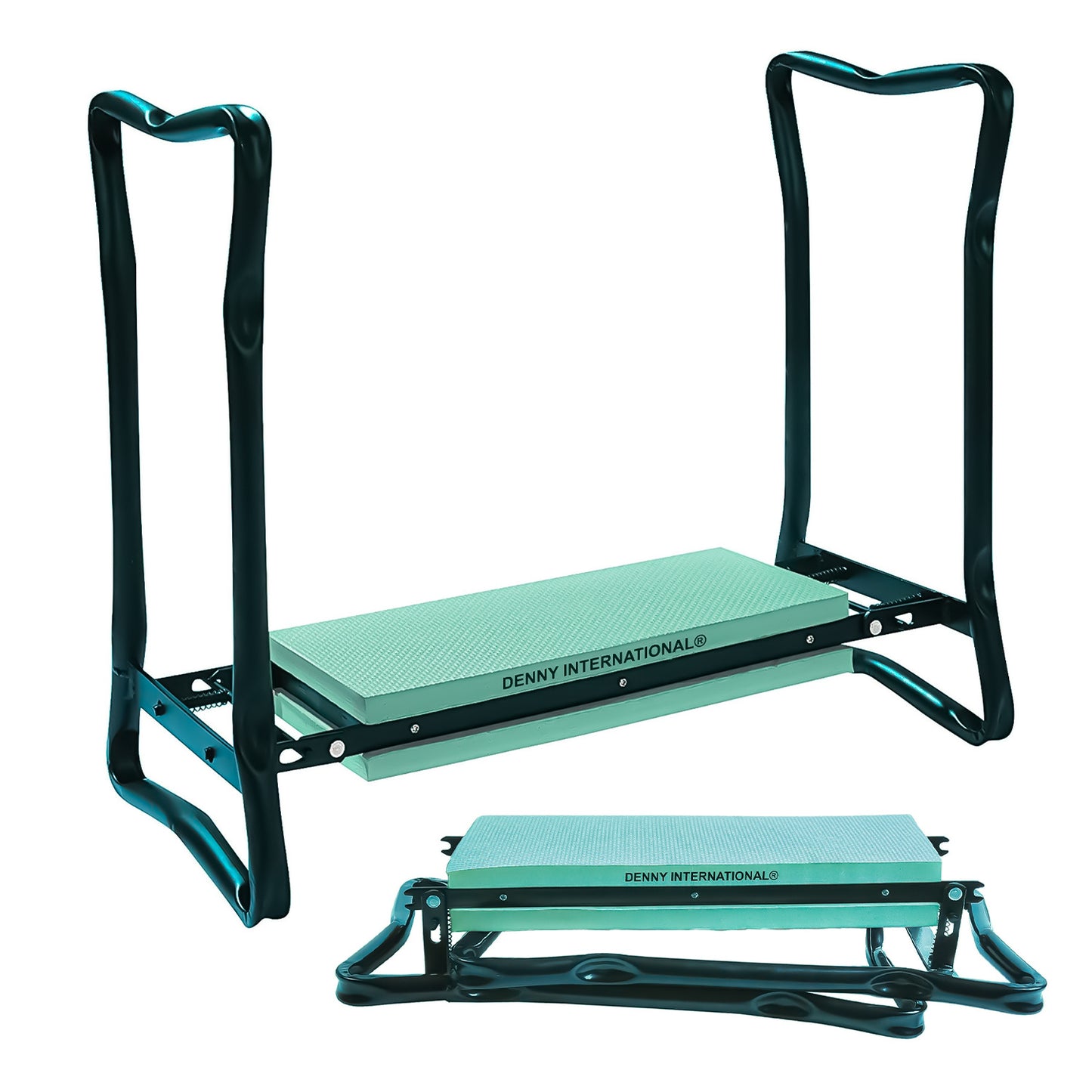 Crystals Garden Kneeler Seat with Handles and Tool Bag - Multi-Use 2 in 1 Foldable EVA Foam Padded Portable Lightweight Gardening Kneeler Stool for Garden