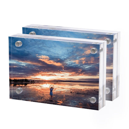 Acrylic Photo Frame Double-sided Magnetic Display Picture Frame 6 x 8 5 x 7 inch