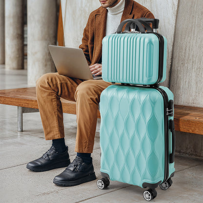 Luggage Sets of 2 Piece, Suitcase Set, Cabin Suitcase with Wheels, Hand Luggage Suitcase and Toiletry Bag with Beauty Case, 20''+14'' Inch