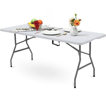 6ft Folding Table Trestle Camping Party Picnic BBQ Stall Garden Indoor Outdoor