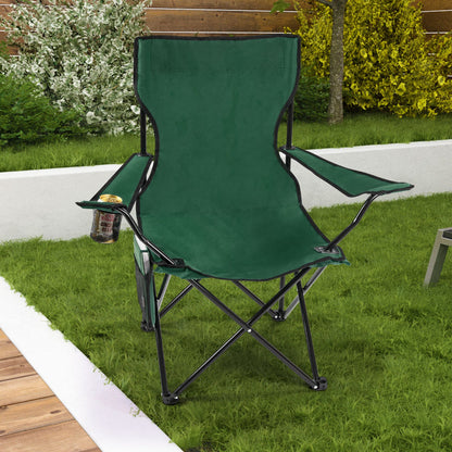 Taylor & Brown Set of 2 Lightweight Folding Camp Chair - Portable Chairs with Cup Holder, Side Pocket and Bag Perfect for Camping, Festivals, Garden, Fishing, Beach and BBQs, Camping Chair