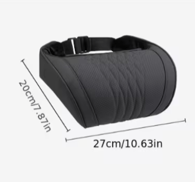 Nappa headrest Car Neck Pillow, Breathable Seat Headrest Lumbar Support Cushion, Embroidery Design Universal Auto Interior Accessories