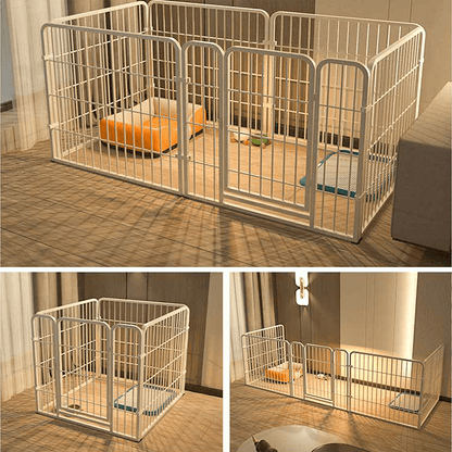 [Spacious Metal Dog Pen] Spacious Metal Dog Pen | 6-Panel Detachable Pet Pen, Small And Medium Exercise Pen, Easy to Assemble - Versatile Shape for Dogs, Rabbits, Ducks And Other Small And Medium Animals, 120 X 60 X 60Cm