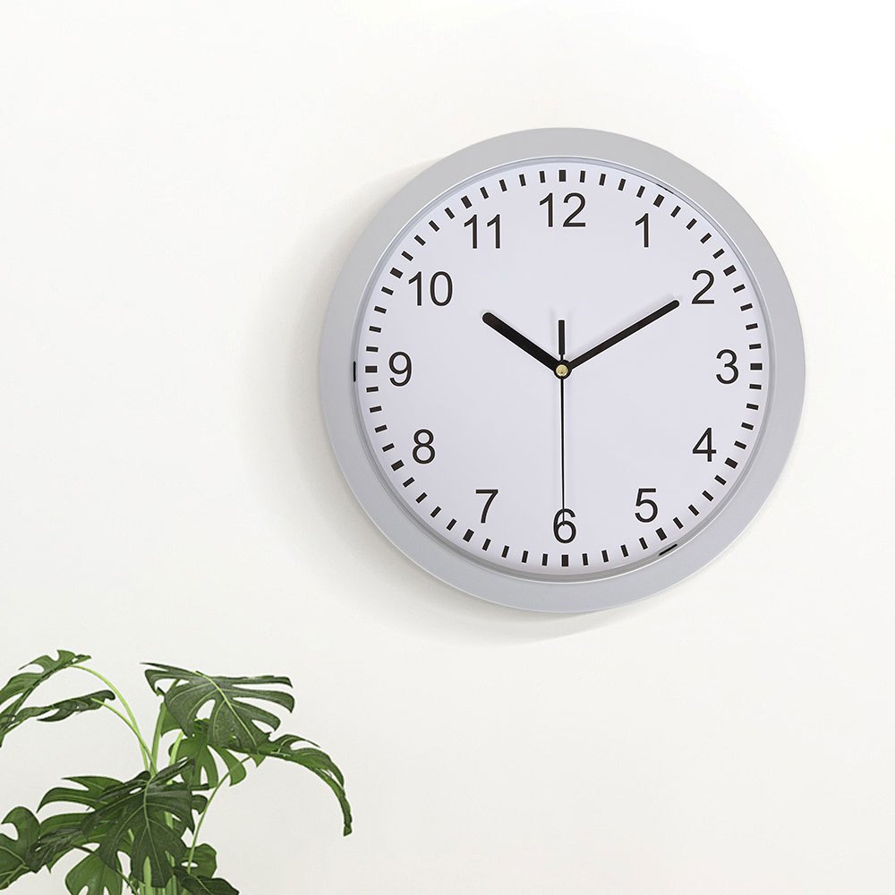 1PC multi-functional clock wall clock with fun thick frame and durable gold/white clock, 25*25*7CM