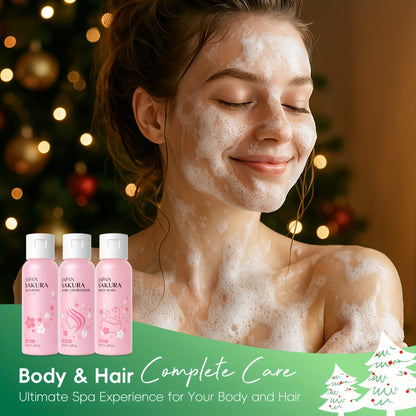 Sakura 24 Days of Beauty Advent Calendar 2026 – Radiance Skincare & Bath Body Gift Set for Women, Face Cream, Lip Balm, Foot Cream, Body Wash & Serum, Christmas Gift for Her