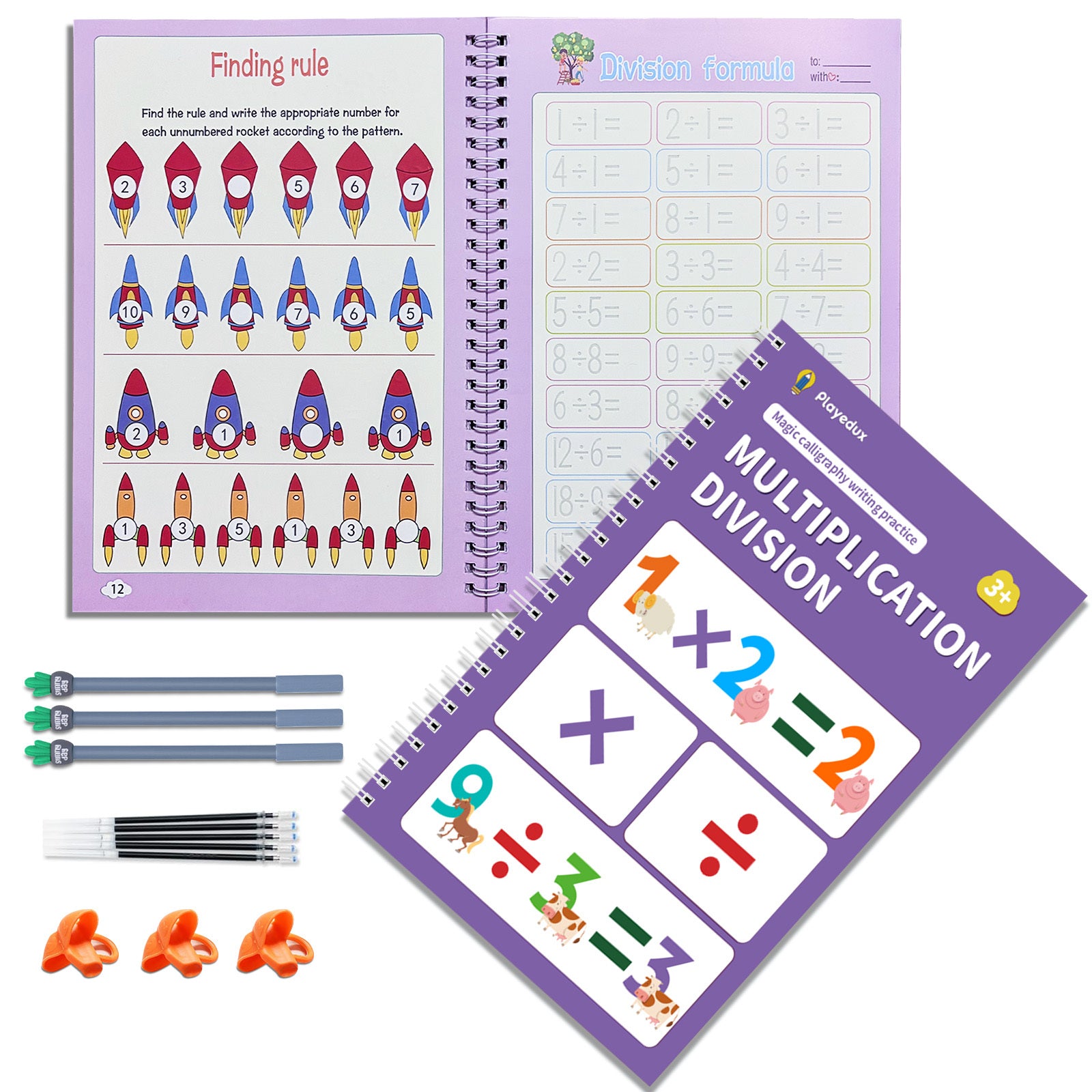 Educational Workbook Magic Practice Copybook Kids Reusable 3D with 5 Pack - product gallery image 12