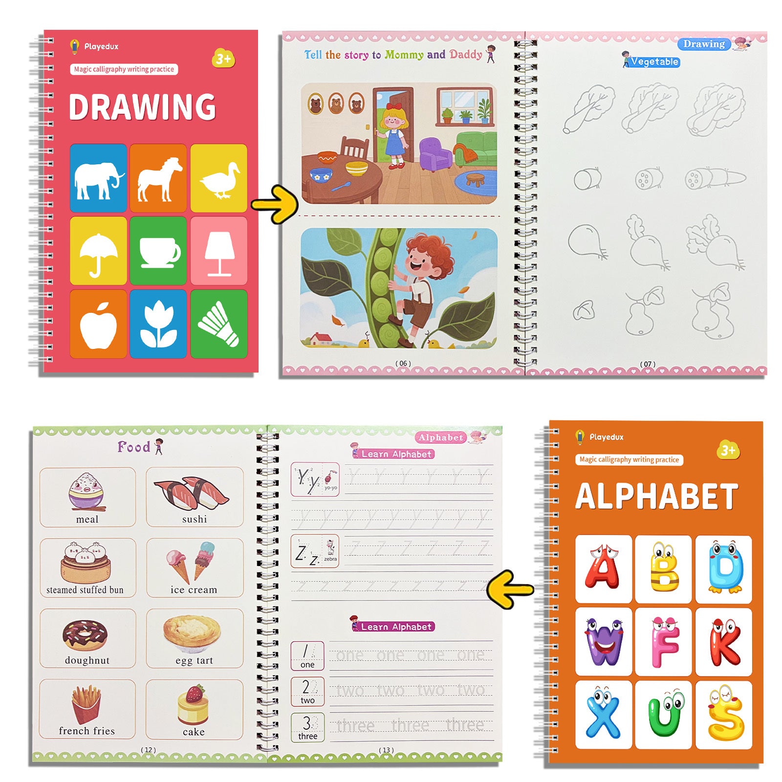 Educational Workbook Magic Practice Copybook Kids Reusable 3D with 5 Pack - product gallery image 15