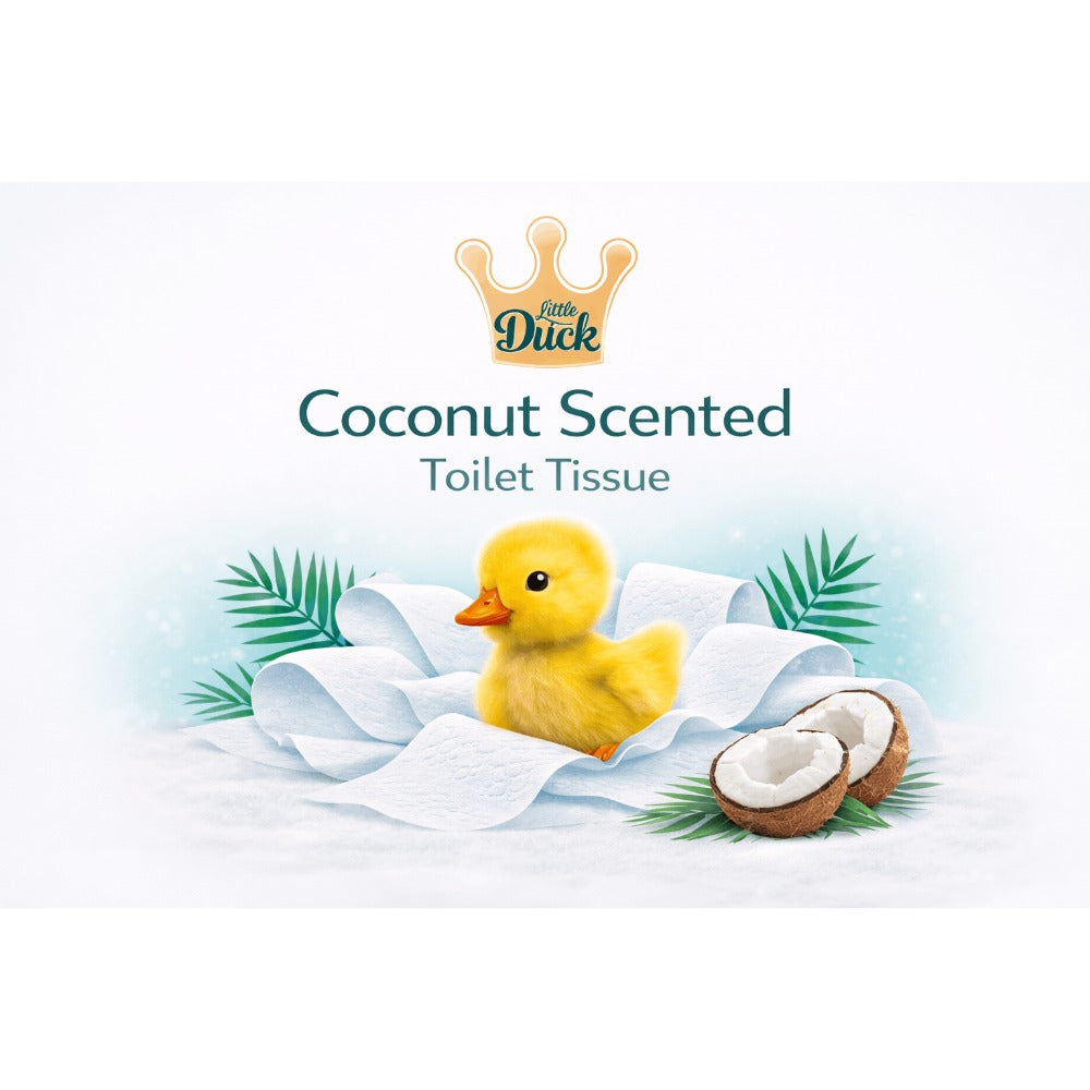 Coconut Scented Toilet Rolls 18 Pack – Soft Strong 3 Ply Toilet Paper with Fresh Fragrance for Home Bathrooms | Absorbent & Gentle, Everyday Value Bulk Pack