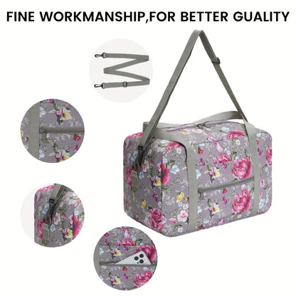 Small Cabin Bag , Foldable Underseat Carry-On Duffel with Shoulder Strap , Durable Fabric & Reinforced Stitching , Lightweight Hand Luggage Holdall for Men, Women & Travellers , 20L 40x20x25 , Best Summer Travel Essential, Christmas Gift