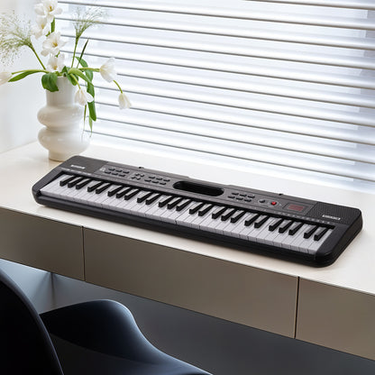 61-Key Multifunctional Portable Entertainment Keyboard Suitable for Beginners with Preset/60 Demo Songs 200 Tones 200 Rhythms Percussion Instruments Ideal Music Gift for Christmas Halloween Thanksgiving
