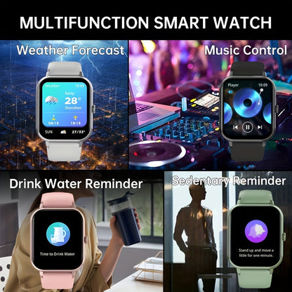 Smartwatch for Men And Women Gift, 4.65 cm Full Touch Screen Smartwatch with Text And Call Capabilities, Android Iphone, Fitness Tracking Watch, Exercise Mode, Pedometer, Distance, Calories, 100+ Exercise Mode