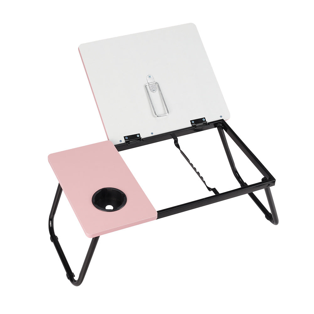 Laptop Computer Desk Portable Foldable Notebook Table Tablet Stand 5-Position Adjustable Tilt Height Over Sofa Tables With Cup Holder Bed Table Lazy Desk Reading Study Desk Breakfast Tray Knee Table 23.05*12.8*9.45 Inches
