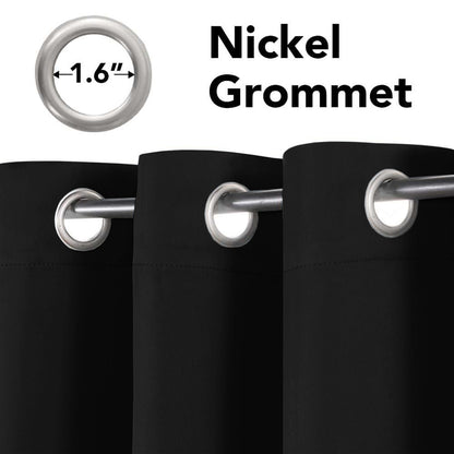 2pcs Full Blackout Curtains, 100% Polyester Fabric, Privacy Protected, Sound proof, Energy saving Grommet Top Curtains for Bedrooms, Living Room, Home Decor & Room Decor