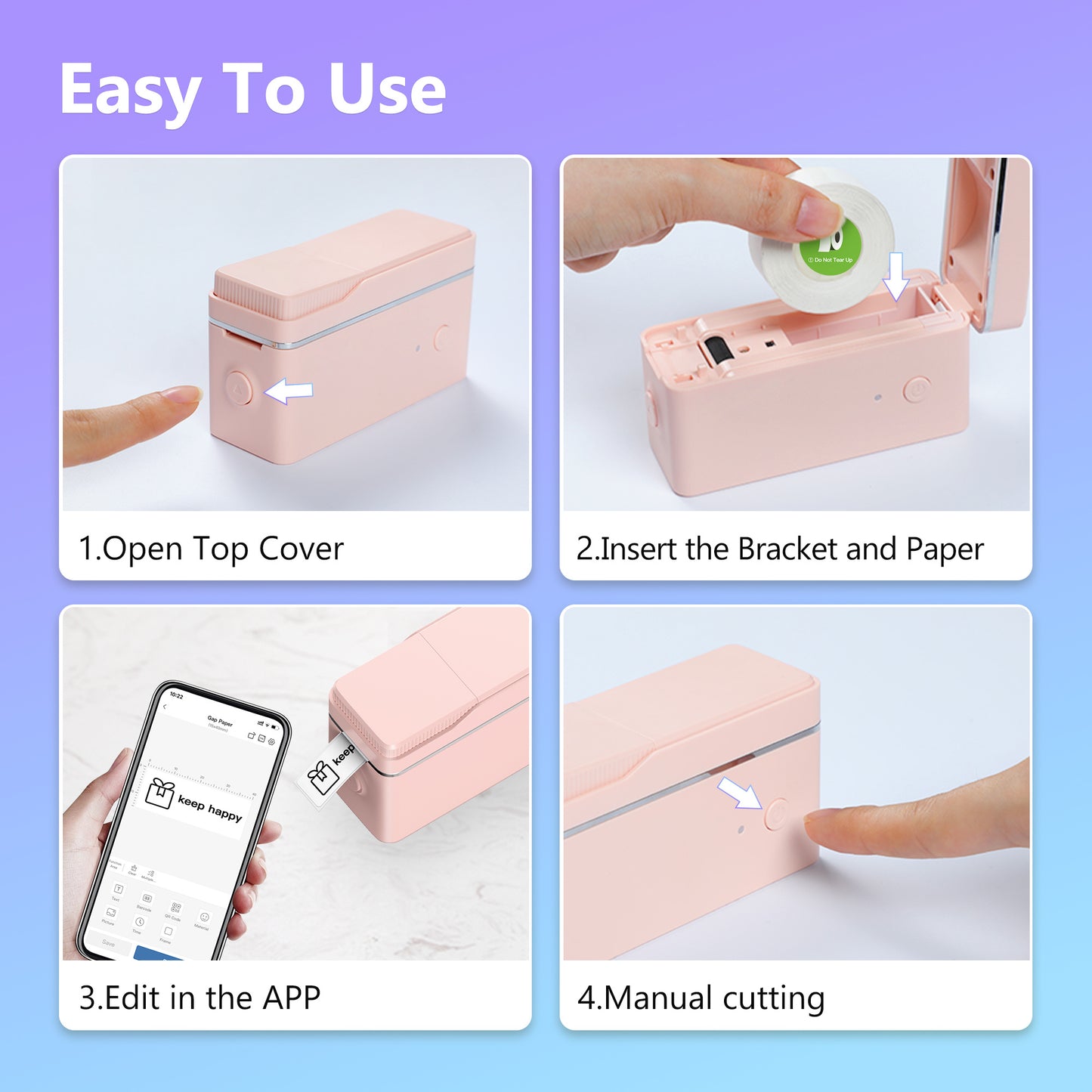 Mini Label Maker with Tape, P31S Portable Thermal Printer, Sticker Making Label Maker with Multiple Templates, Wireless Connectivity&Durable, For Organizing Storage Devices, Office, Home