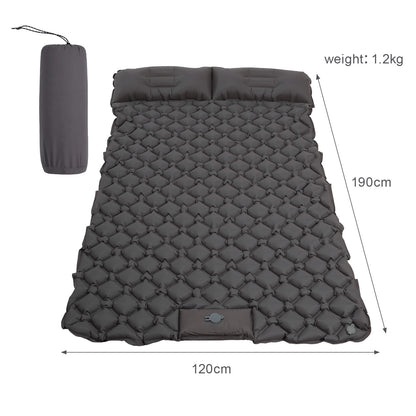 Camping Double Sleeping Pad - Ultra-Light Camping inflatable sleeping pad with Foot Pump, Compact Inflatable Portable Mat for Backpacking, Hiking, Car Travel, Beach, And Tent