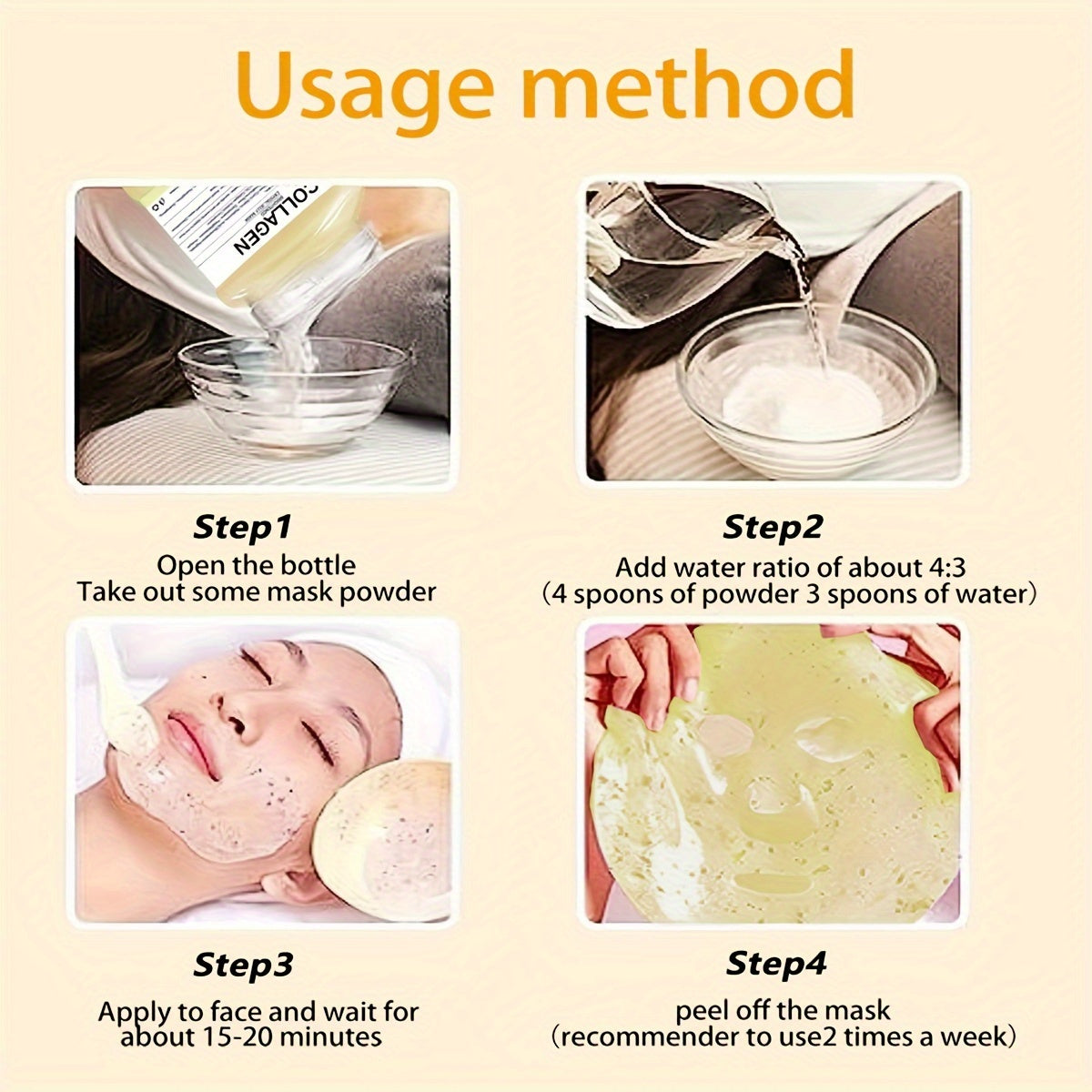 12. 3Fl.Oz Collagen Jelly Mask for Facial Skin Care Natural Gel Hydro Face Masks Off Hydro Jelly Mask Moisture & -Off Gel for All Skin Types