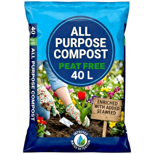 Peat Free Multi-Purpose Compost 40L 50L Bio Fibre Seaweed Mineral Mix for Potting Seed Starting Vegetables Flowers Outdoor Plants